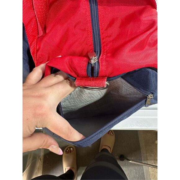 VTG 80s 90s Nike Large Red Blue Workout Gym Bag - Picture 6 of 13